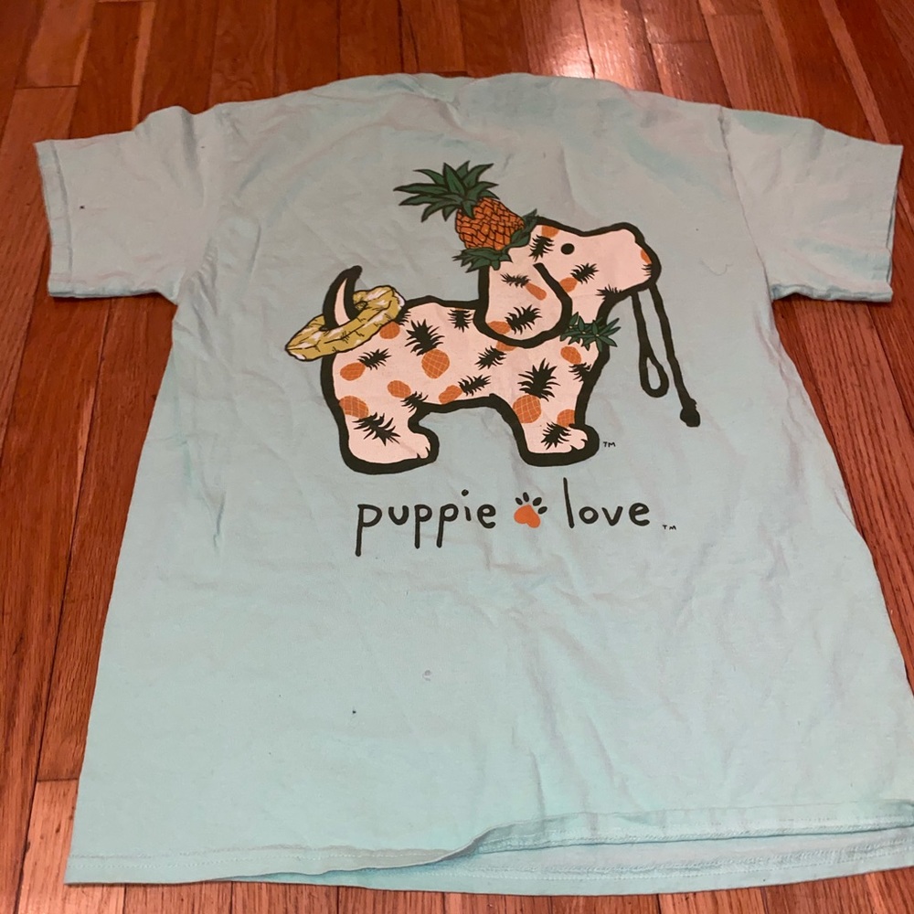 M puppy love t-shirt with pineapple puppy